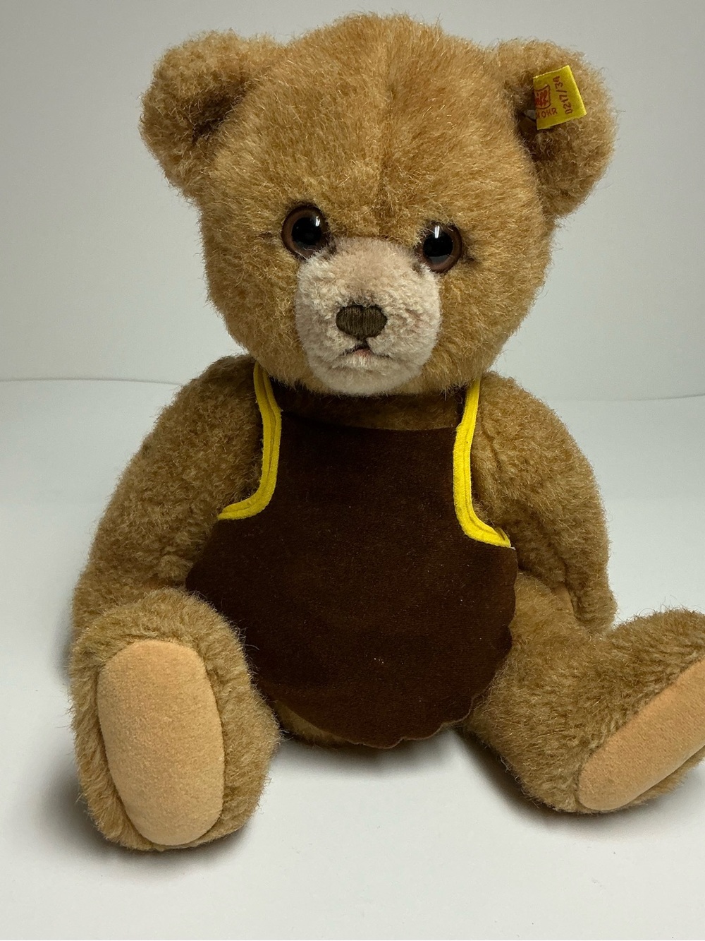 Steiff Dorma Teddy Bear 0217/34 Plush ID Button Tag Apron Jointed West Germany